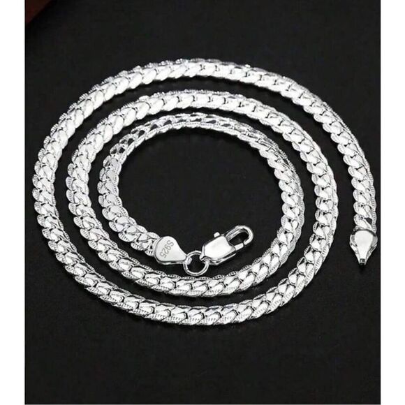 4 MM sterling Silver Chain - Picture 3 of 8